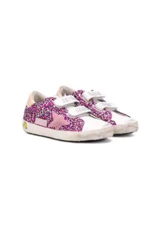 Golden Goose Kids кеды Old School с блестками
