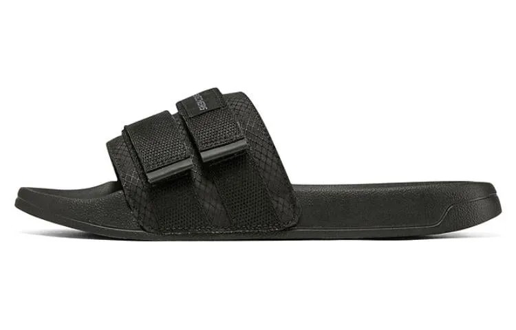 Боковые линии Шлепанцы мужские черные Skechers
