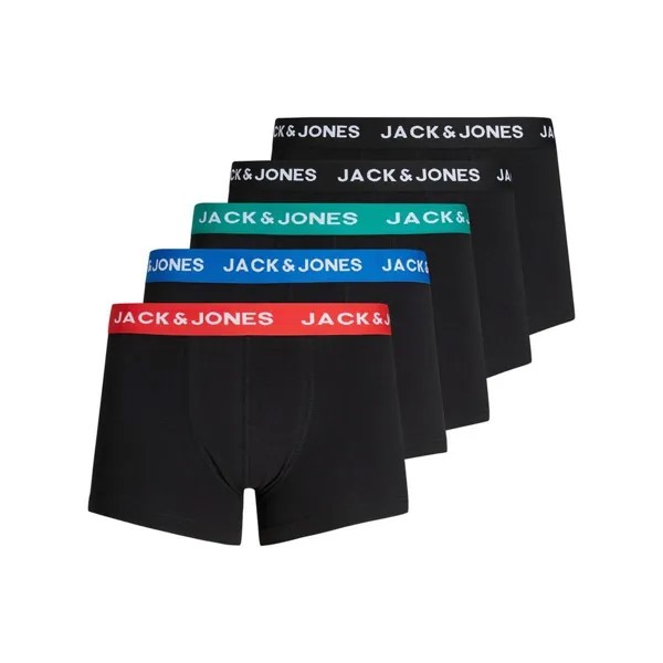 Боксеры Jack & Jones Boxershort 5 шт, цвет Rot/Blau/Petrol/Schwarz