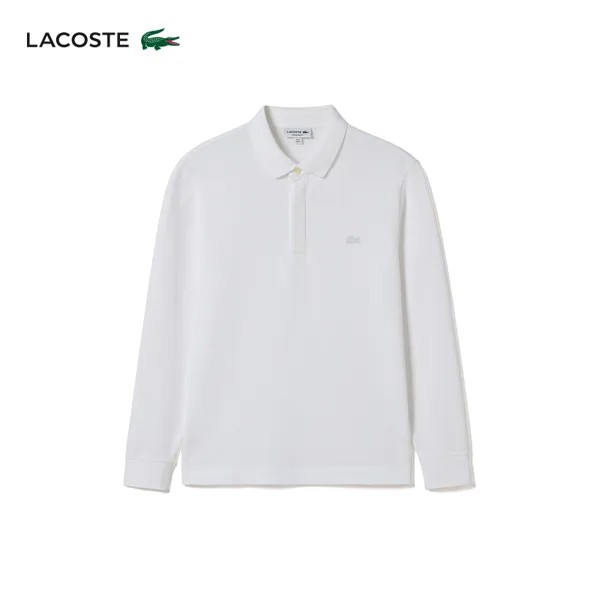 Рубашка-поло мужская Lacoste с длинными рукавами, черный