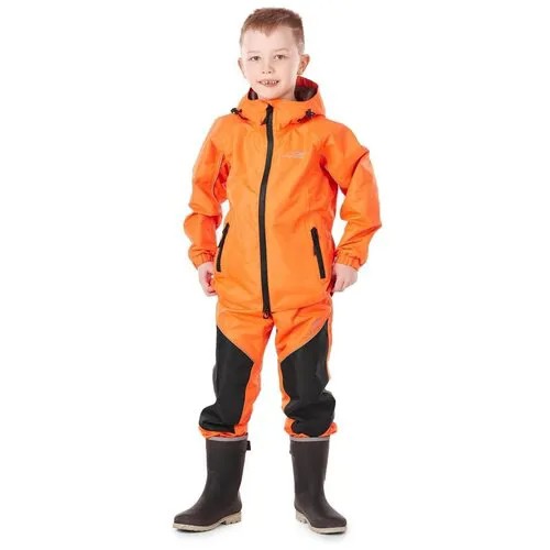 DragonFly Детский дождевик, EVO-Kids ORANGE (штаны,куртка (мембрана) 116-122