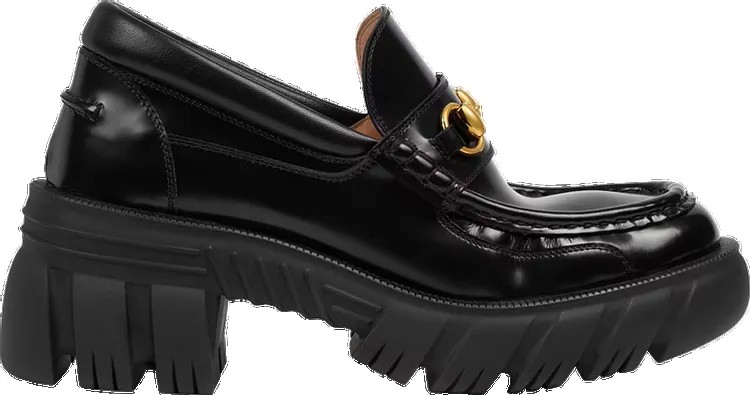 Кроссовки Gucci Wmns Horsebit Loafer Black, черный