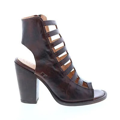 Bed Stu Occam F386005 Женские коричневые кожаные туфли на каблуке с ремешком-молнией