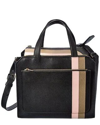 Женская кожаная сумка-тоут Valextra Passepartout среднего размера, черная