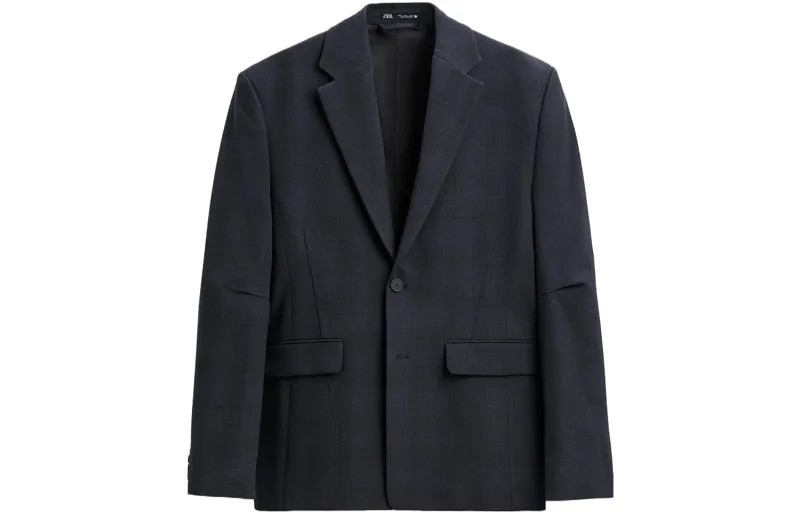 Деловой костюм мужской синий Zara, синий