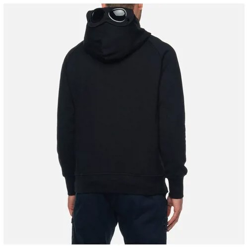Мужская толстовка C.P. Company Goggle Hoodie Diagonal Raised Fleece чёрный, Размер S