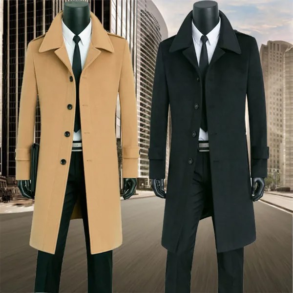 Модные шерстяные куртки 2022, мужское шерстяное классическое пальто, куртка, верхняя одежда, повседневные приталенные куртки, Высококачестве...