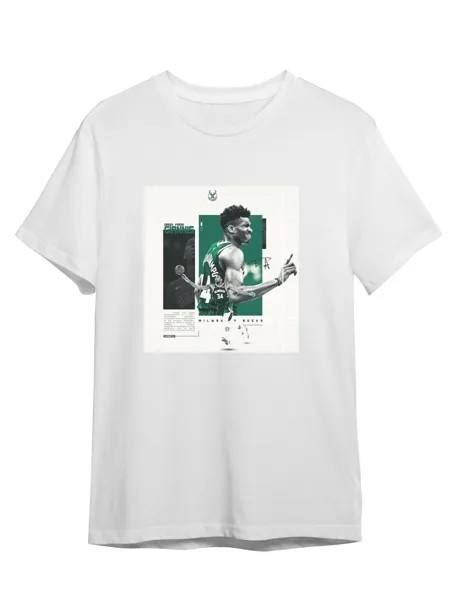 Футболка унисекс СувенирShop Баскетбол/NBA/Giannis 17 белая 2XL (52-54)