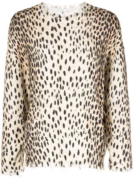 R13 leopard-print cotton sweater