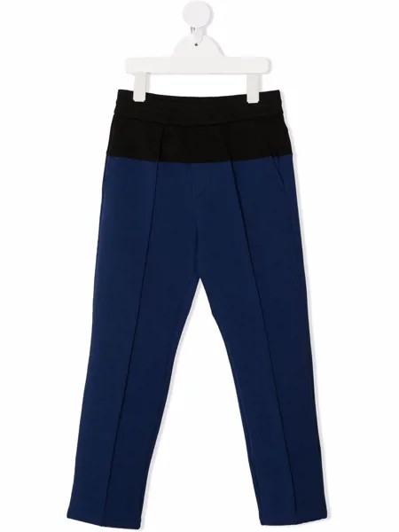 Emporio Armani Kids двухцветные спортивные брюки