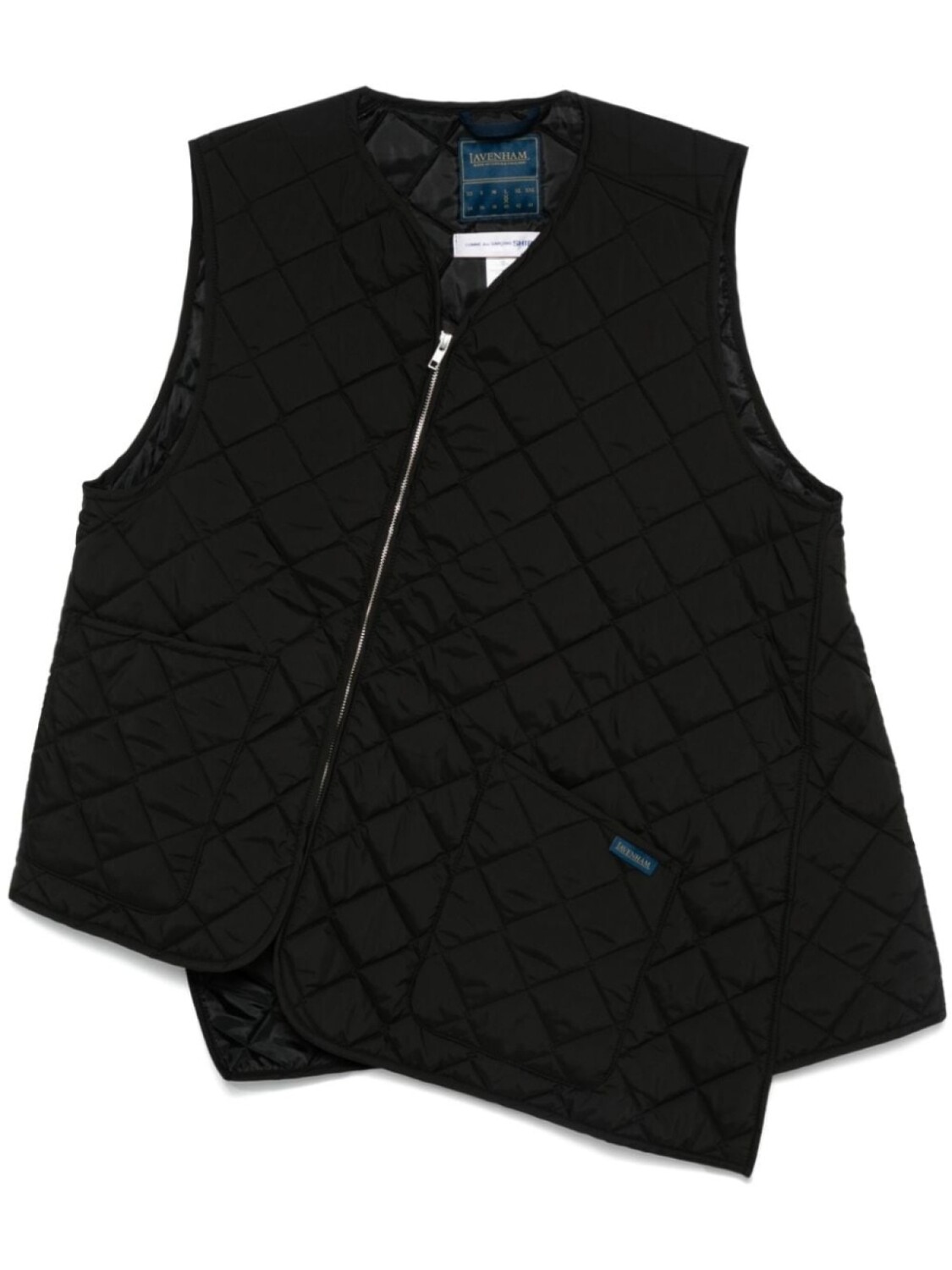 Comme Des Garçons Shirt жилет асимметричного кроя, черный