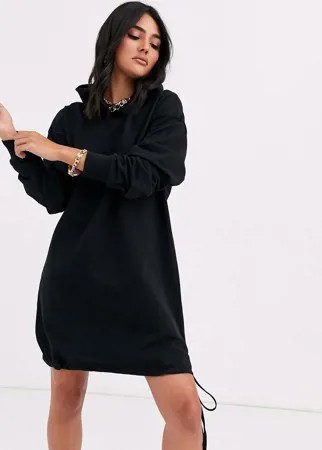 Платье-худи ASOS DESIGN-Черный