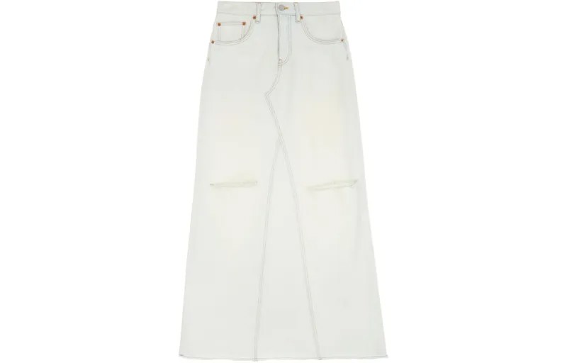 Джинсовое платье женское светло-голубое Mm6 Maison Margiela