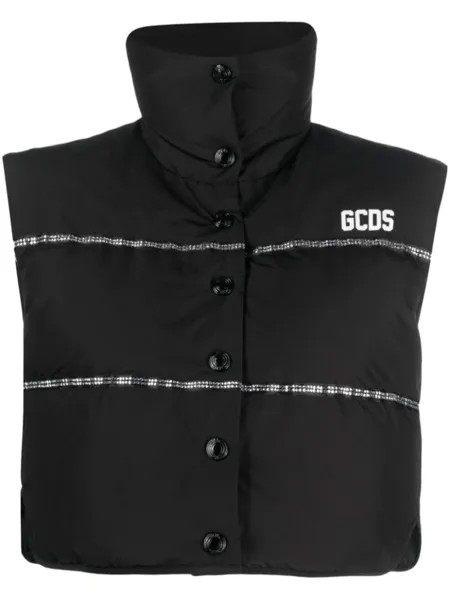 Gcds дутый жилет Bling, черный