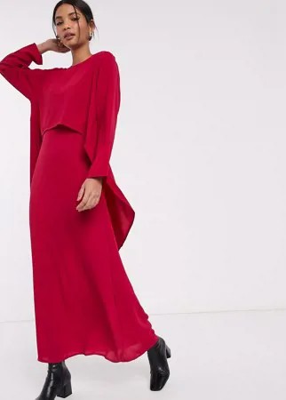 Платье макси с драпировкой Verona-Розовый