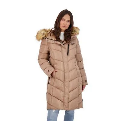Длинное пуховое пальто Reebok для женщин-утепленное зимнее пальто с капюшоном на подкладке из шерпы