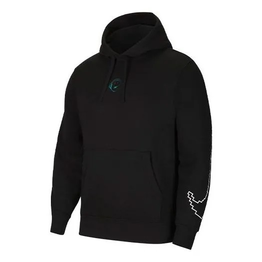 Толстовка Nike Sportswear Club Fleece Pullover Hoodie 'LOL Black', черный