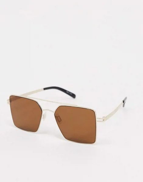 Квадратные солнцезащитные очки Pieces-Черный