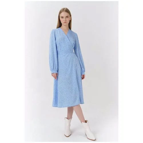 Легкое платье на запах Ennergiia En_W11876_голубой Голубой 48