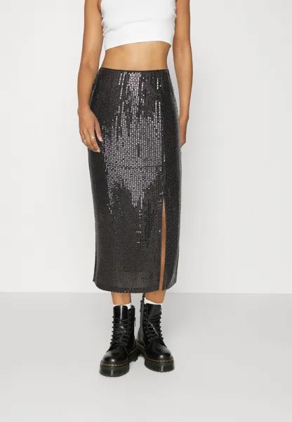 Топ YAS YASDARKNESS MIDI SKIRT SHOW, черный