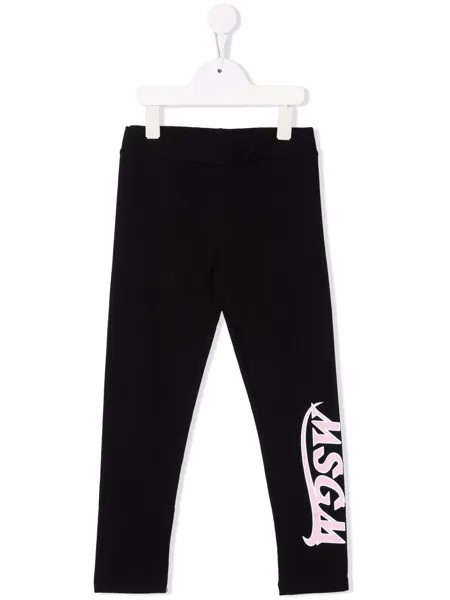 MSGM Kids легинсы с логотипом