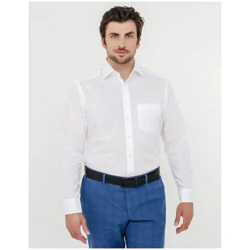 Мужские белые рубашки Royal Class, комплект, прямые, хлопок, 2 шт., размер: 44, арт. 88226499