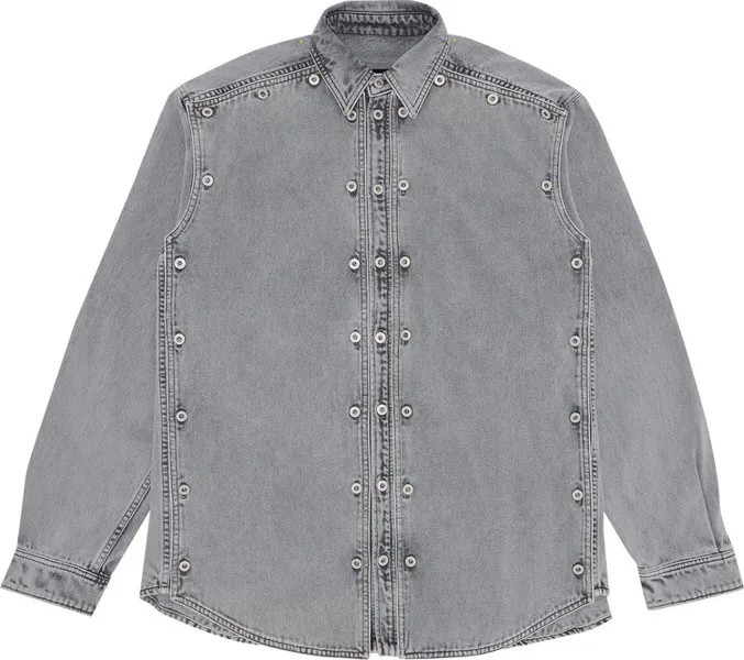 Рубашка Y/Project Snap Off Denim 'Grey', серый