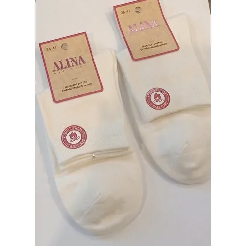 Женские носки ALINA, размер 36-41, белый