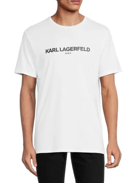 Футболка с логотипом Core Karl Lagerfeld Paris, белый