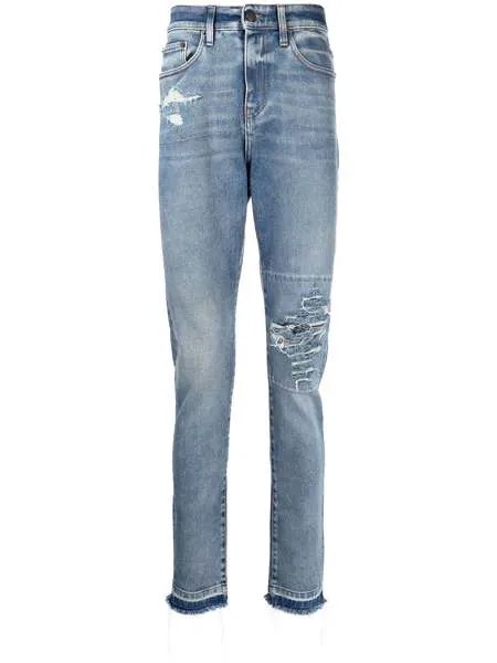 VAL KRISTOPHER узкие джинсы с эффектом потертости