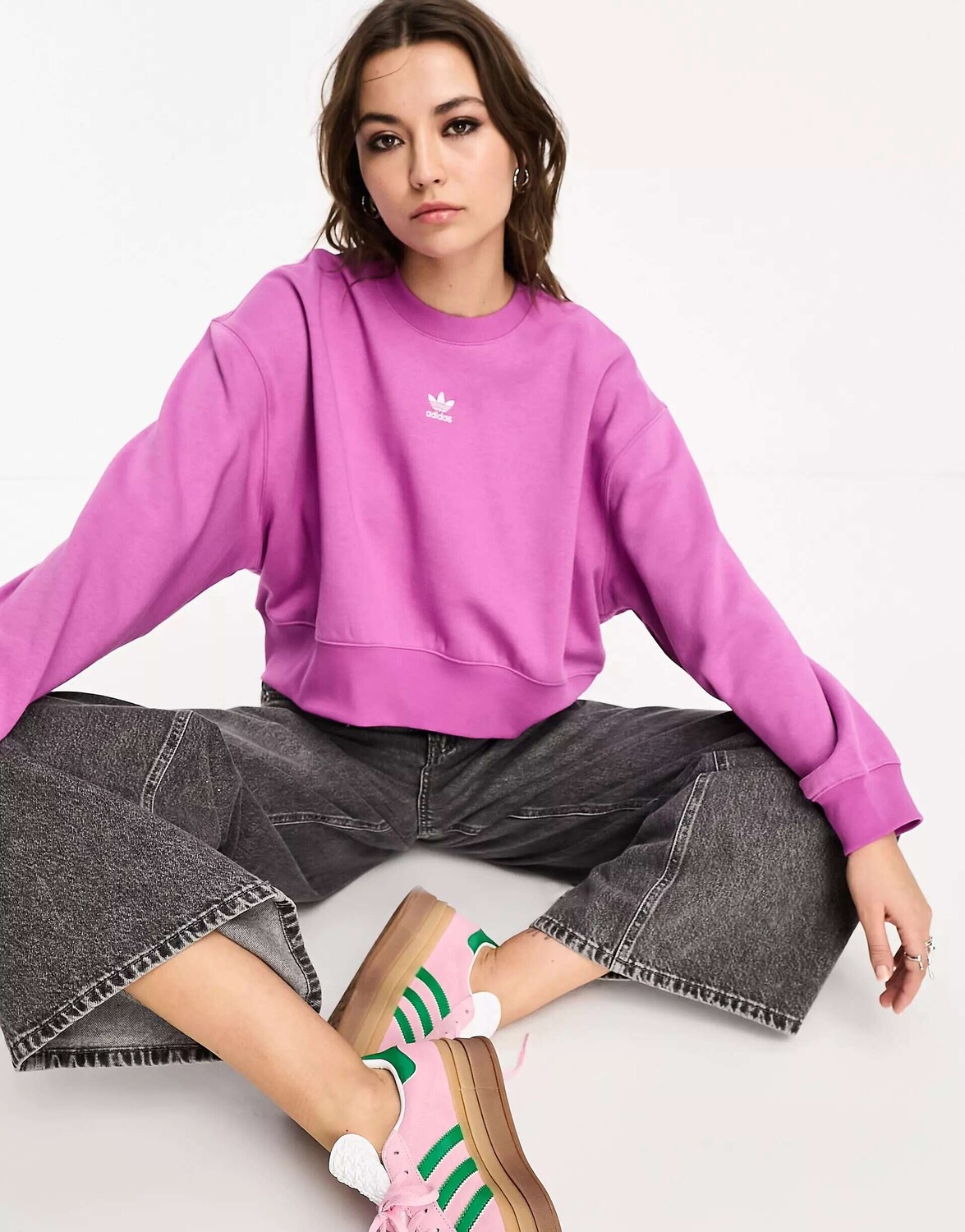 Свитшот adidas Adicolor Essentials Crew (фиолетовый) adidas Originals