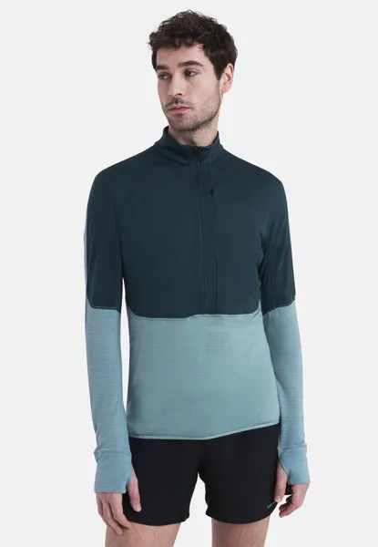 Толстовка NATURAL MID WEIGHT REALFLEECE DESCENDER HALF ZIP Icebreaker, зеленый