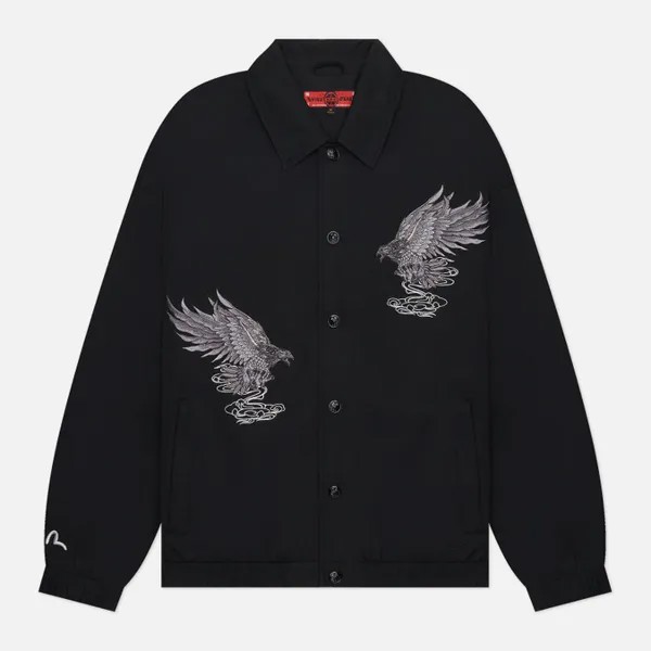 Мужская куртка ветровка Evisu Eagle & Evisu Embroidered чёрный, Размер M