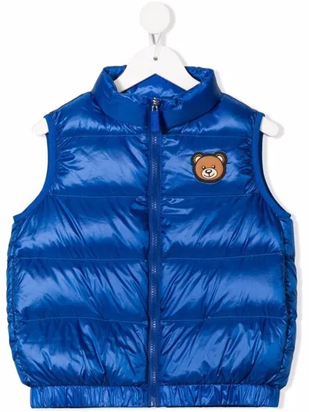 Moschino Kids жилет с нашивкой Toy Bear