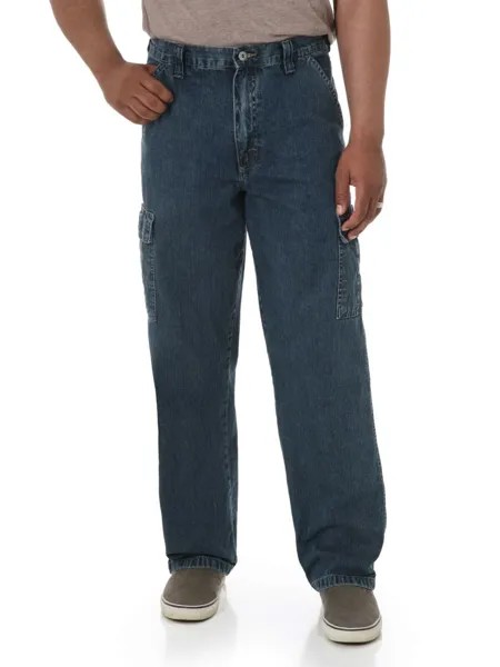 Новые мужские джинсы-карго Wrangler Denim, размер W48 L 30, карман для телефона, свободный крой