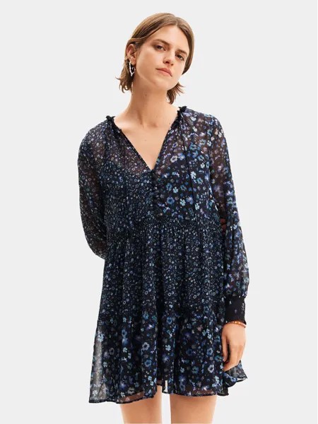 Летнее платье стандартного кроя Desigual, синий