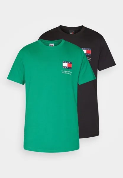 Футболка с принтом SLIM DNA TEE 2 PACK Tommy Hilfiger, зеленый