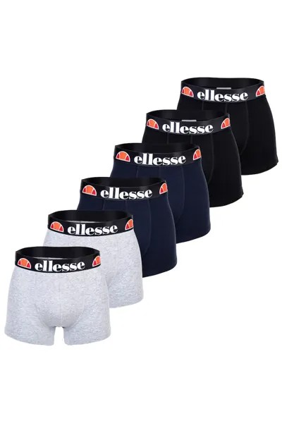 Боксеры с хлопком - 6 пар Ellesse, черный