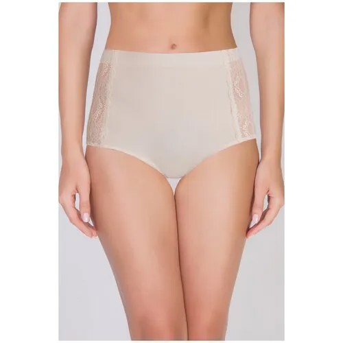 Vis-a-Vis Трусы слипы макси со вставками из кружева, размер XL, beige