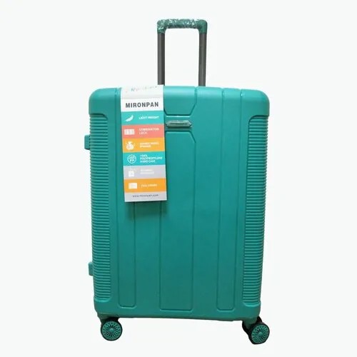 Чемодан MIRONPAN, 120 л, размер L+, мятный