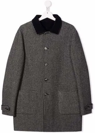 Brunello Cucinelli Kids двустороннее пальто в клетку гингем