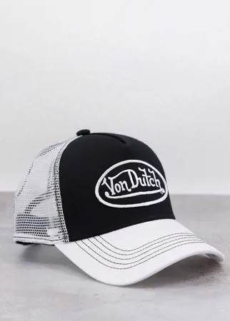 Черно-белая кепка Von Dutch-Черный цвет