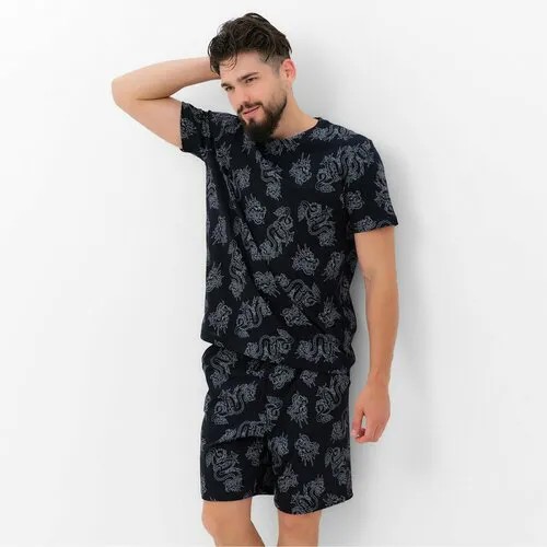 Пижама  Kaftan, размер 48, черный