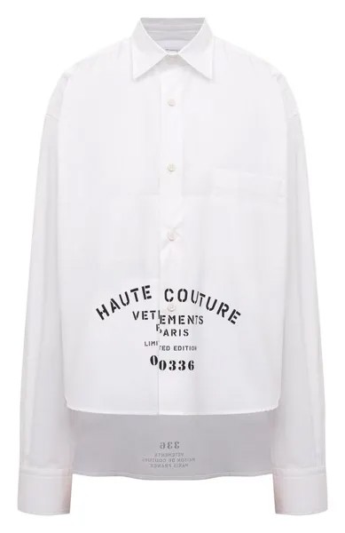 Хлопковая рубашка VETEMENTS