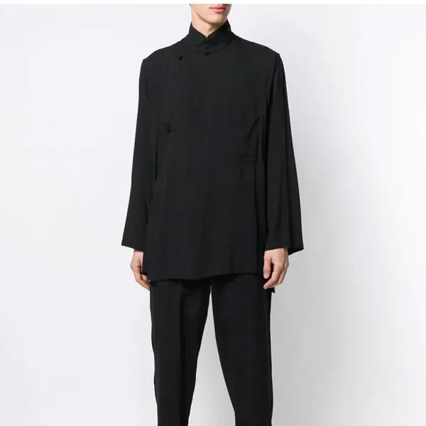 S-6XL! 2019 новый мужской костюм для мужчин пальто; Модная детская одежда; Модный показ в китайском стиле асимметрия и неравномерность рубашка размера плюс костюмы