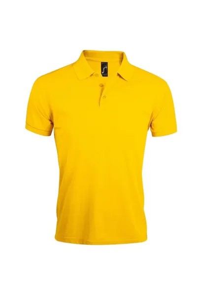 Однотонная рубашка-поло с короткими рукавами Prime Pique SOL'S, золото