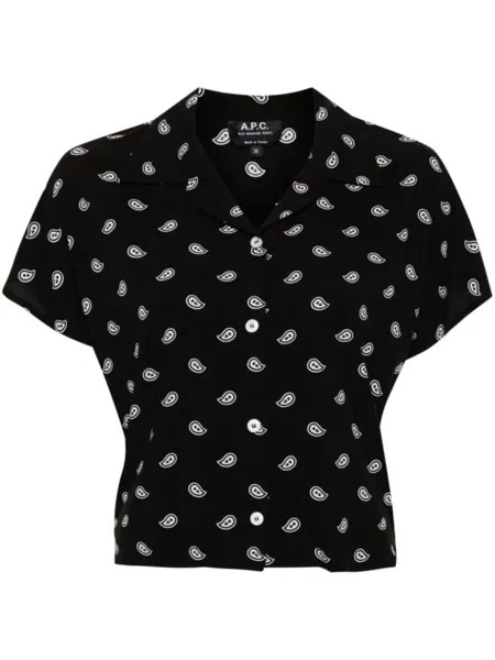 A.P.C. рубашка Miley с принтом, черный