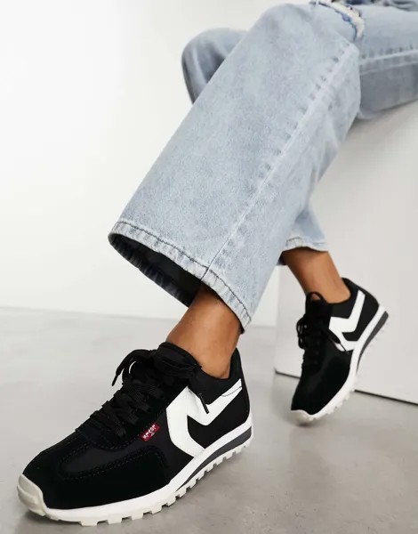 Кроссовки для бега Levi's Stryder из черной замши