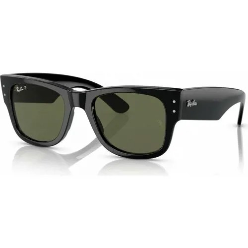 Солнцезащитные очки Ray-Ban, прямоугольные, оправа: пластик, поляризационные, с защитой от УФ, черный