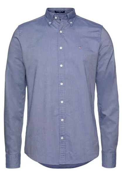 Деловая рубашка стандартного кроя Gant, пыльный синий